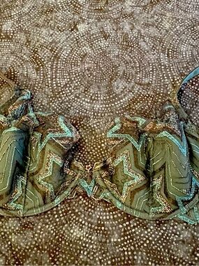 Savage X Fenty jade Green Star Embroidered Underwire Bra